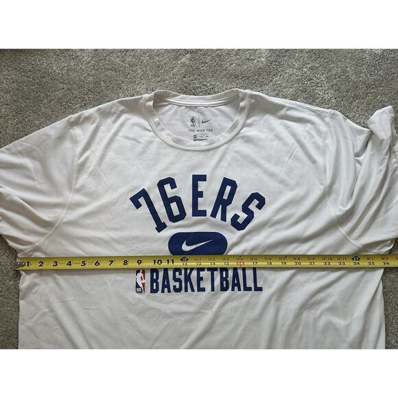 Philadelphia 76ers Nike NBA Authentics Dri-Fit Short Sleeve Shirt Men's XXL - Picture 7 of 9